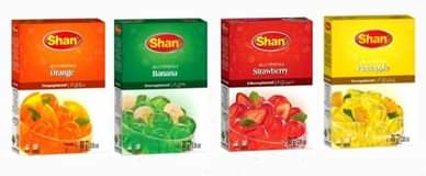 A picture of Shan crystal jellies and one touch faludas available