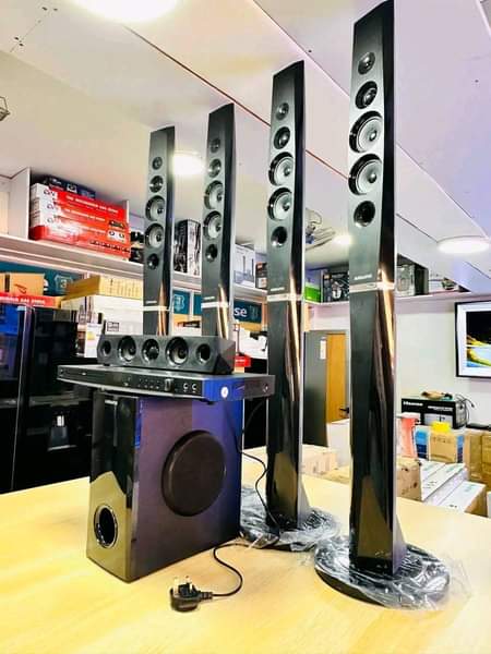 A picture of Quick Sale 4 Tall boys Hometheatre sound System Call or