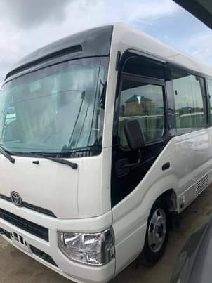 A picture of Toyota coaster bus 2019 petrol engine