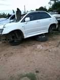 A picture of Toyota Harrier breaking for