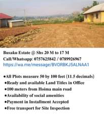 A picture of Titled near Plots of Land in Wakiso District
