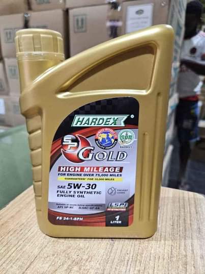 A picture of Hardex Gold fully Synthetic High Milage Engine Oil Available in