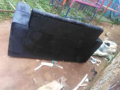 A picture of 2 seater sofa seat in black colour