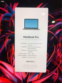 A picture of MacBook Pro 2017 13