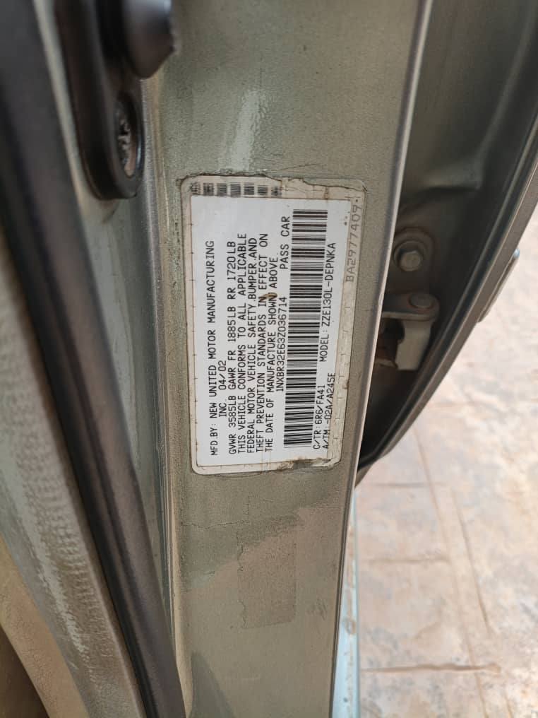 A picture of Toyota Corolla 2003