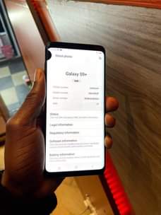 A picture of Samsung S9 plus