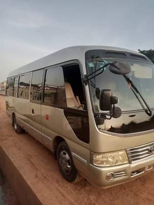 A picture of Toyota coaster bus for sale...2TR big engine with a reverse