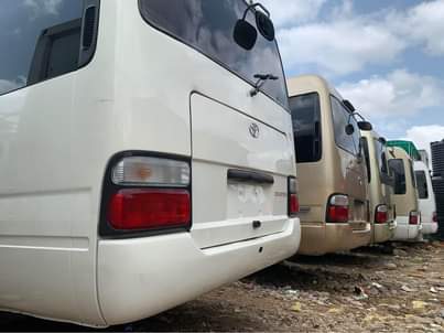 A picture of Toyota coaster 2015 and 2017 toks 26m upwars 