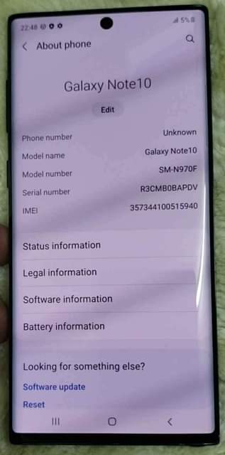 A picture of Galaxy Note 10 Auro 12GB ROM 256GB RAM 5G International