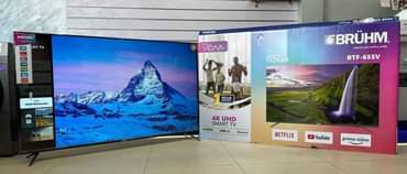 A picture of BRUHIM 4k UHD price list 50inch sh 950 000 55inch