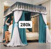 A picture of 4stand poles mosquito nets Comes in several colurs sizes 0705394267