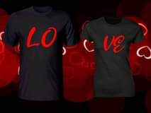 A picture of Couples T Shirts Both for R350