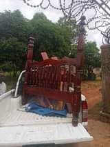 A picture of Mahogani wooden beds double single 