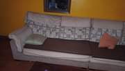 A picture of L shaped 7 seater sofa set Material Wood Fabric Shape