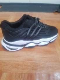 A picture of Male and female canvas shoes