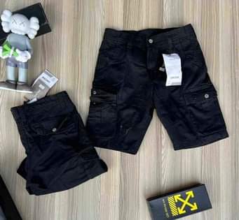 A picture of Cargo shorts available Shades and sizes available Inbox for orders