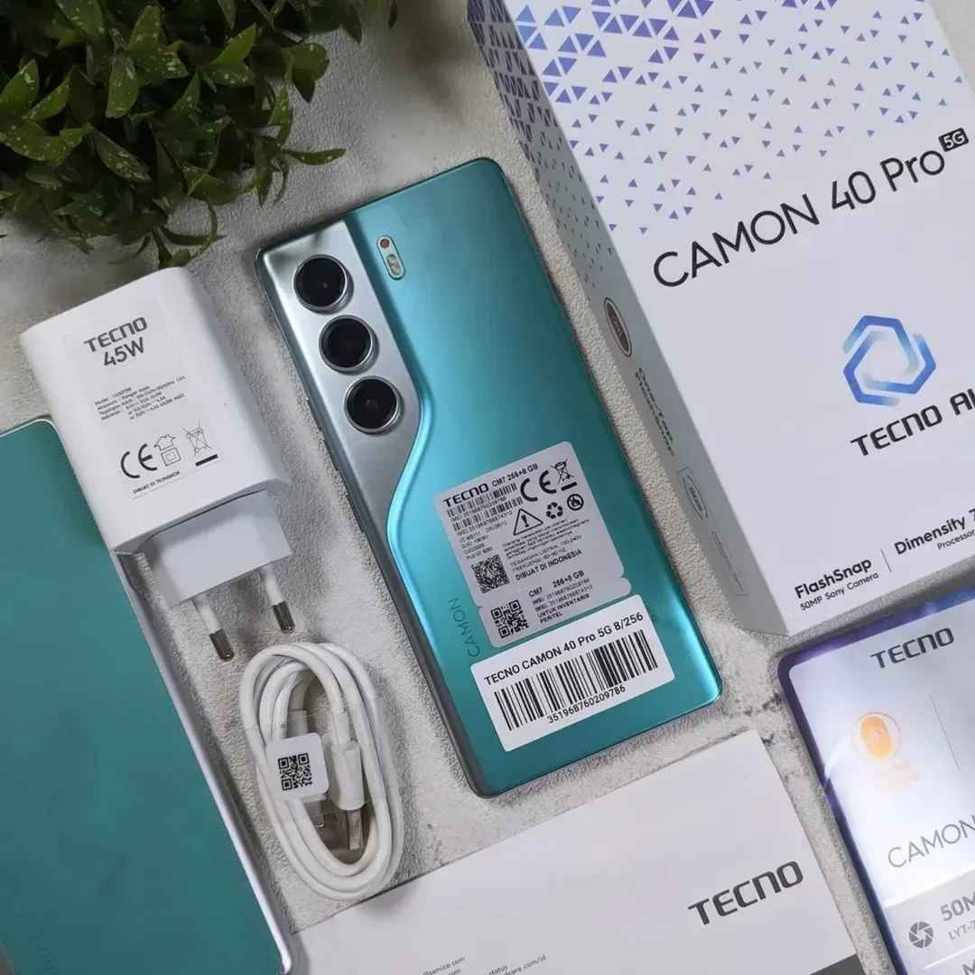 A picture of Tecno camon 40pro at 480k Storage 256gb 24gb rm Battery
