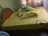 A picture of Kitanda mbao ngumu 5 6 Bei 145000 Bila godoro 0788053103