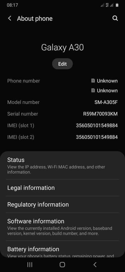 samsung a30s
