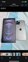 A picture of iPhone 12Pro 128gig battery 87 NFID with carton nd receipt