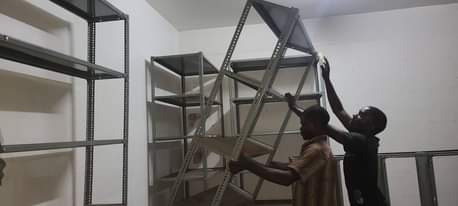A picture of Metallic rak shelves for sale at 150 000ushs each