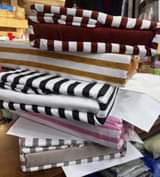 A picture of Stripped cotton duvet covers Restocked The package comes with One
