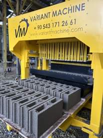 A picture of Second Hand 5 Per Press Concrete Brick Machine Copmlete Set