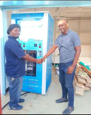 A picture of water vending machine