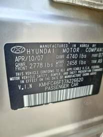 A picture of 2007 Hyundai Azera 07