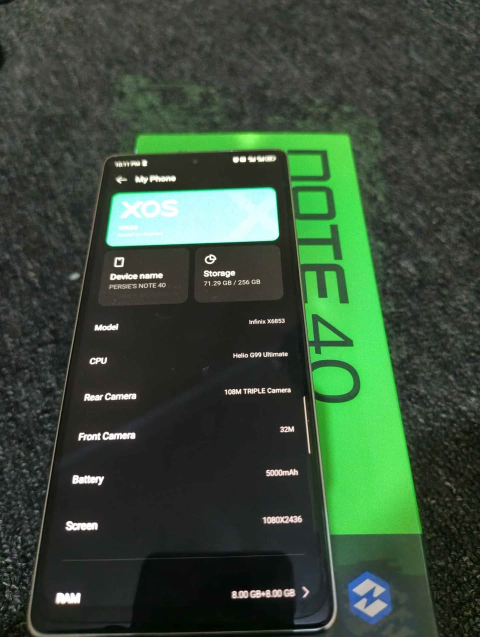 A picture of Infinix Note 40 on sale 