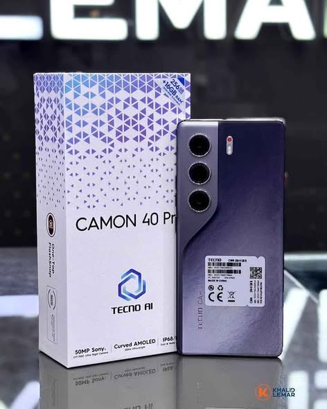 A picture of TECNO CAMON 40PRO AT 480K STORAGE 256GB 24GB RM BATTERY