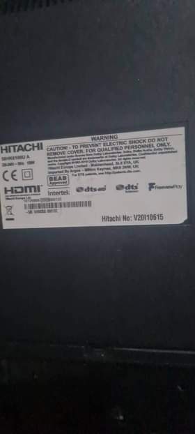 A picture of Hitachi 58 inches with screen problem