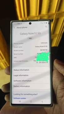 A picture of Samsung note 10 512Gb on sell 580