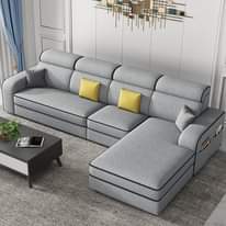 A picture of Modern 5 Seater High Back Sectional Sofa with Storage