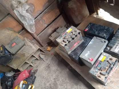 A picture of Car Batteries and Condemned Irons