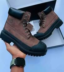 A picture of Timberland waterproof boots sasa inapatikana WhatsApp 0627380274