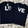 A picture of Valentine couple t shirts