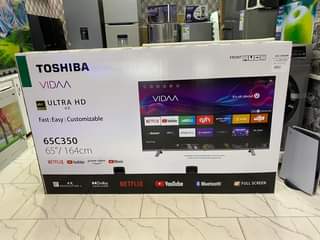 A picture of Toshiba 65 smart uhd 4k frameless tv at 3.3m Call