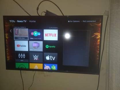 A picture of Tcl smart Roku TV 43inches