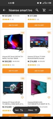 A picture of Hisense 32 inches smart frameless TV 2023 2024 new model