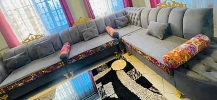 A picture of L shape sofa
