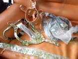 A picture of 3 in one Dog leather Her ness collar and chain