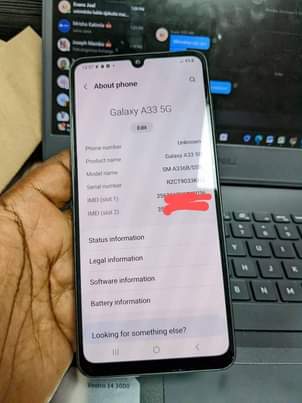 A picture of Samsung A33 5g