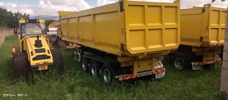 A picture of 2 units brand new chinese brand 3 axle tipping trailers