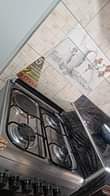 A picture of blue flame 1 electric plate 3 gass and electric oven