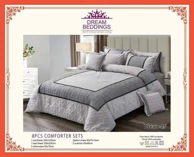 A picture of 8 piece comforters