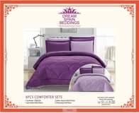 A picture of 6pc embossed comforters two pillowcases two pillowshams One bedsheet Sizes