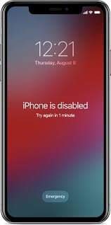 A picture of iPhone Disabled
