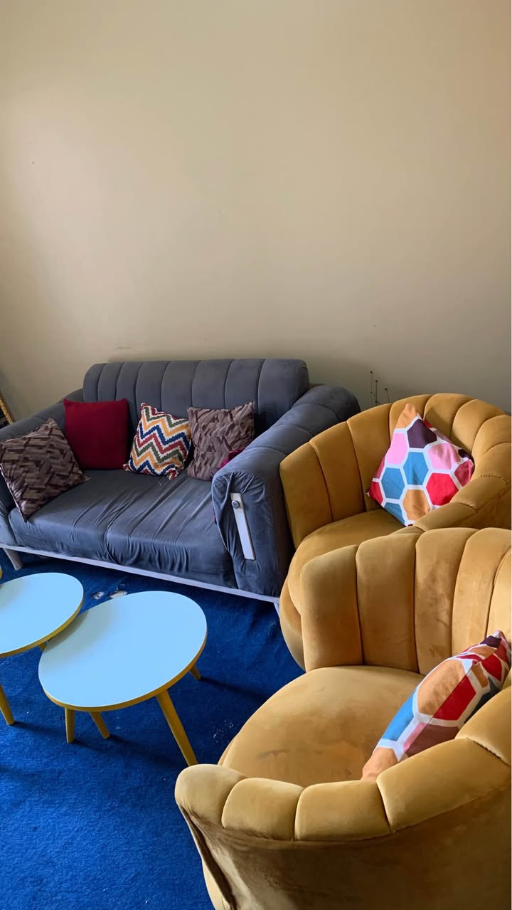 A picture of Full set couch center tables and chairs