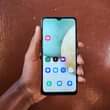 A picture of samsung A12 0655695769 128b ram 4 BEI 250 000 Finger